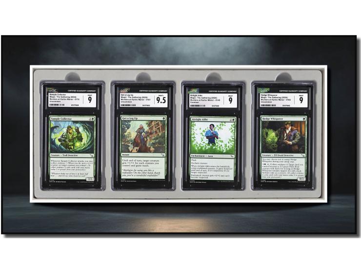This curated set of four cards is a magnificent visual feast, paying homage to the natural and investigative core of the 2024